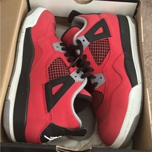 Jordan 4 Retro PS in Red, White, and Black